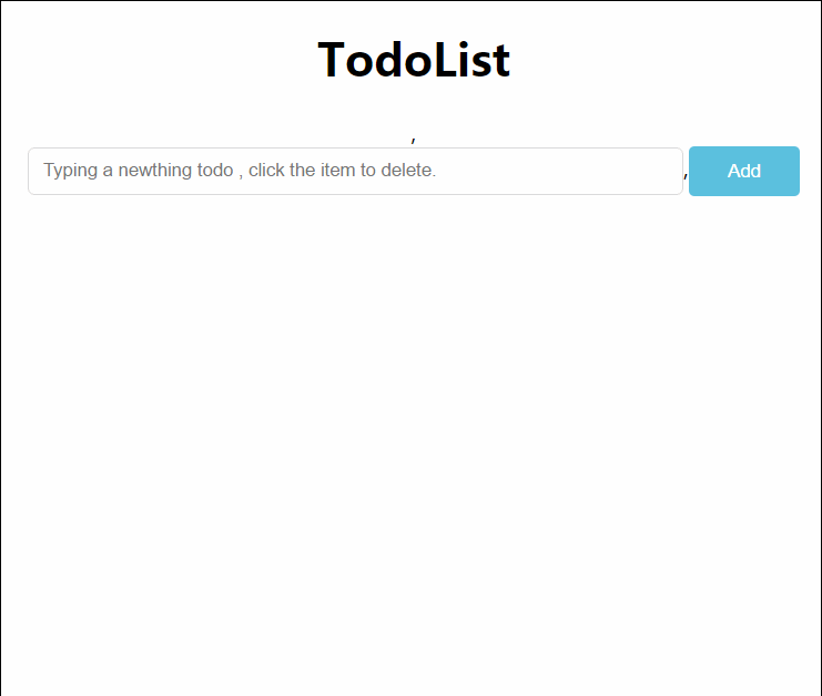 A simple todolist with React